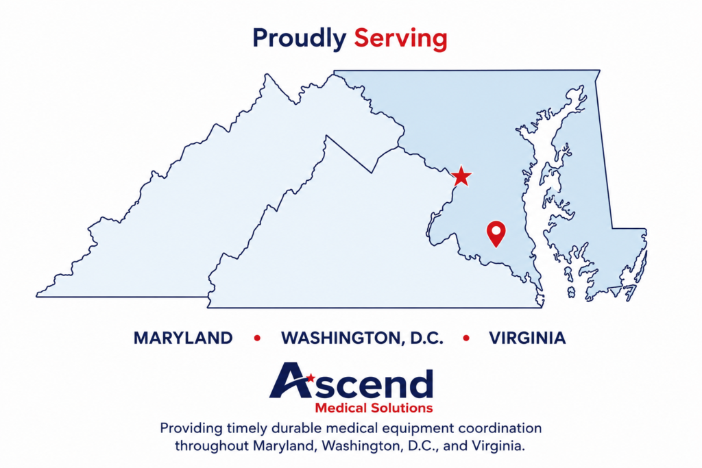 Contact Ascend Medical Solutions for durable medical equipment in Maryland, Washington DC, and Virginia